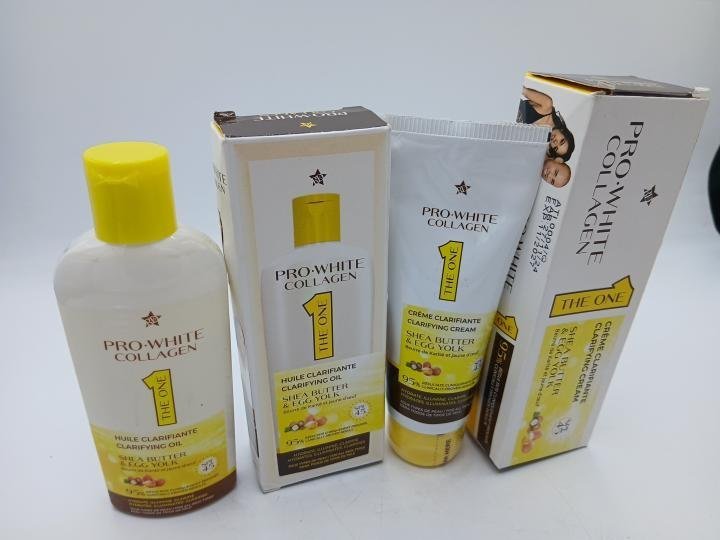 Duo Pro White Collagen Huile et Creme Tube clarifiant