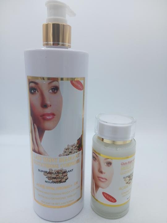 Teint Diamant Glutathione Comprimé Lait et huile serum concentrée 500ml + 100ml