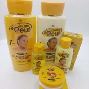 Gamme Jaune d’Œuf 5 Pcs avec gel douche Et Lait corporelle