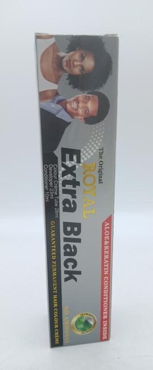 Teinture Permanente Extra Black Royal pour cheveux, couleur noir