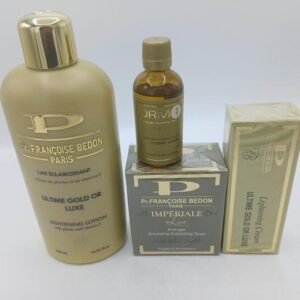 gamme Francoise Bedon Lait Ultime gold luxe 500ml pour un teint éclatant (4 produits)