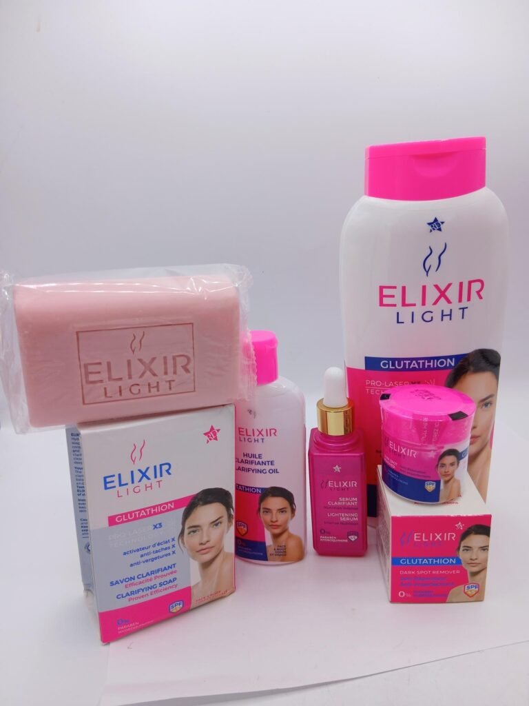 gamme Elixir Savon, lait 500ml , serum , huile, et creme visage 5 pcs