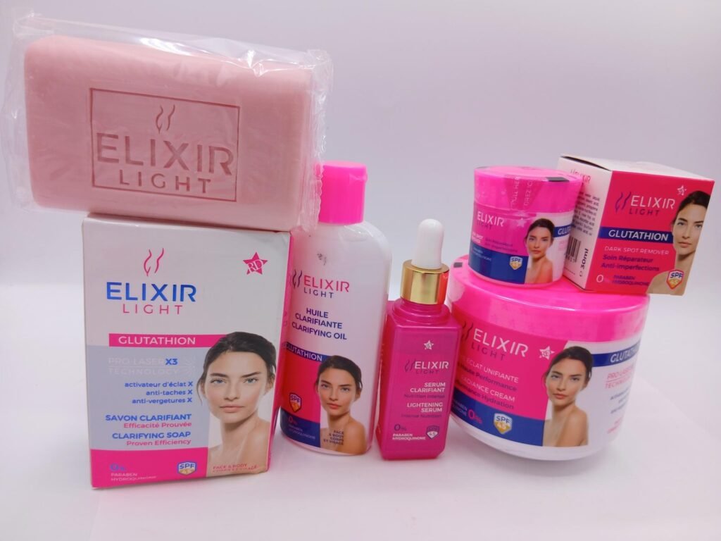 gamme Elixir Savon, crème 400ml , serum , huile, et creme visage 5 pcs