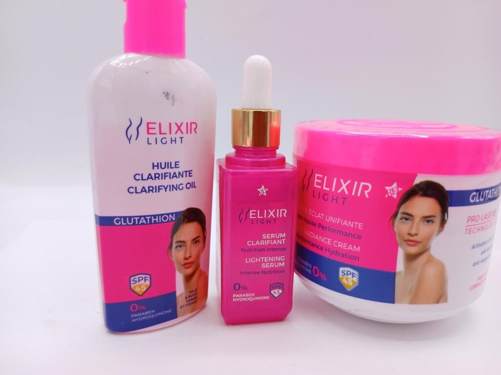 gamme Elixir crème 400ml , serum et huile, 3 pcs