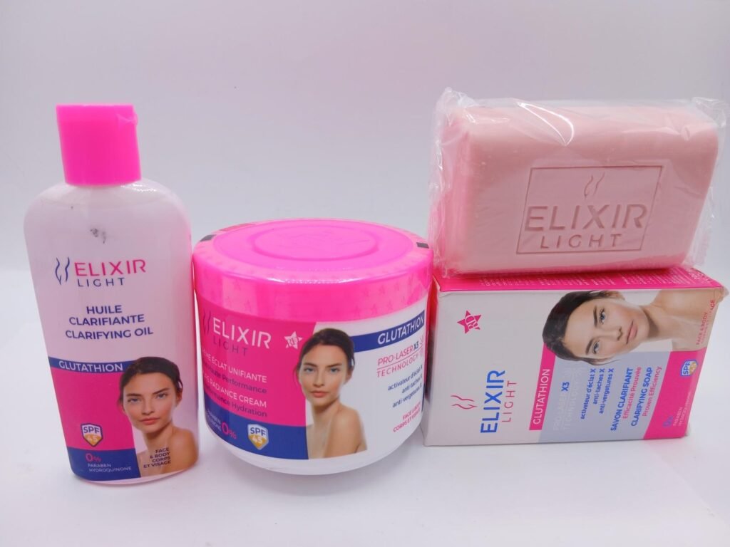gamme Elixir crème 400ml , huile et savon, 3 pcs