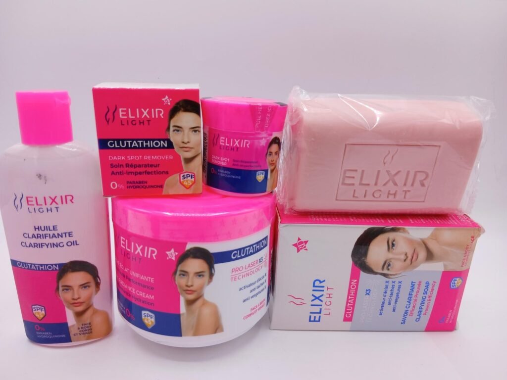 gamme Elixir crème 400ml , huile , savon, et creme visage 4 pcs