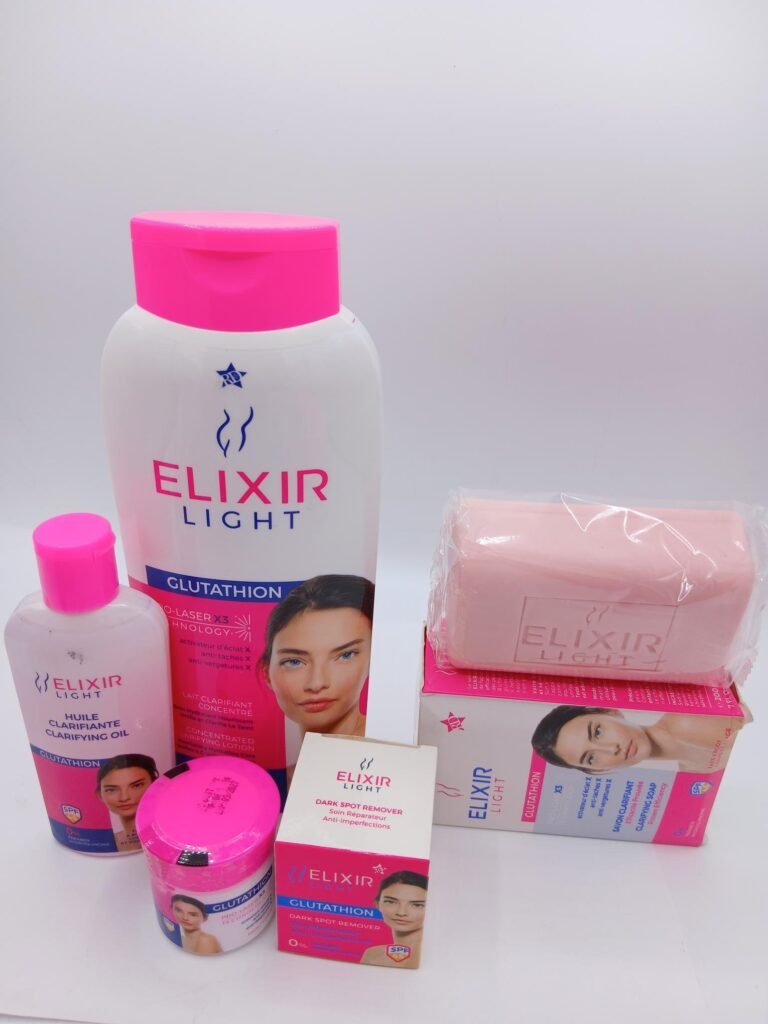 gamme Elixir lait 500ml , huile , savon, et creme visage 4pcs