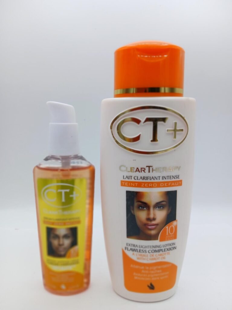 Lait C. T. plus clear therapy plus 500ml et huile à la carotte 125ml