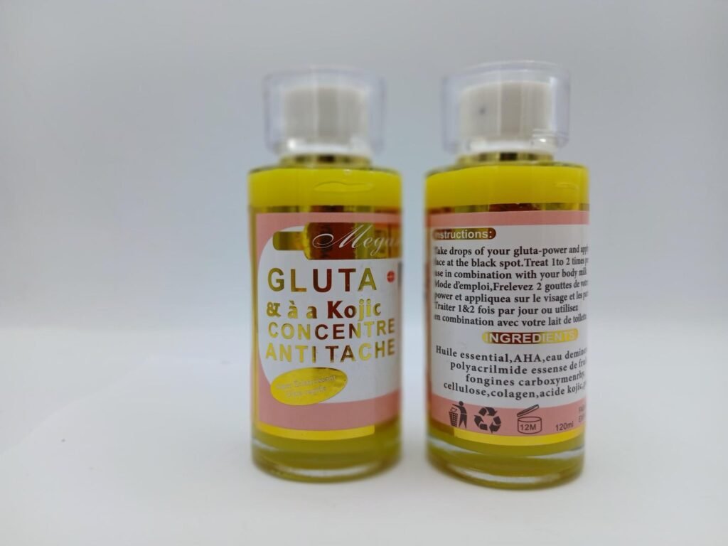 Serum Glutathion et kojic Huile concentré anti tâches  visage et corps 100ml