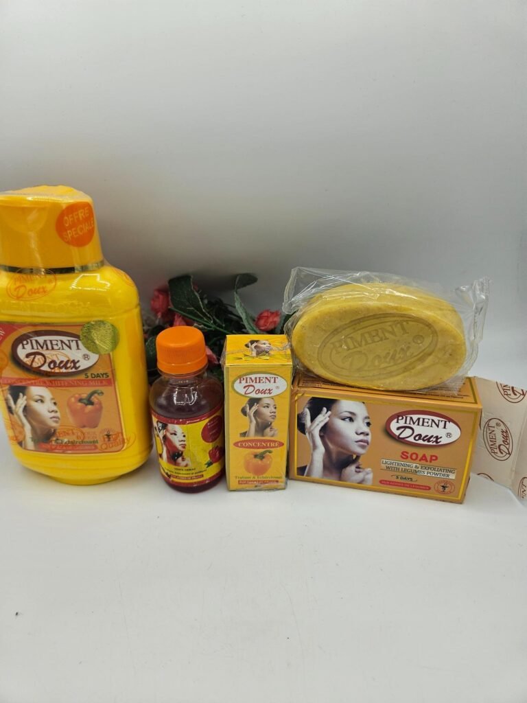 Piment Doux Lait 500ml savon , Huile bronzante et et concentrée