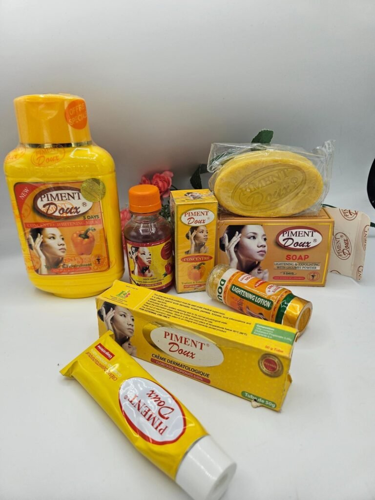 Piment Doux Lait 500ml savon, Lotion, creme tube, Huile bronzante et et concentrée