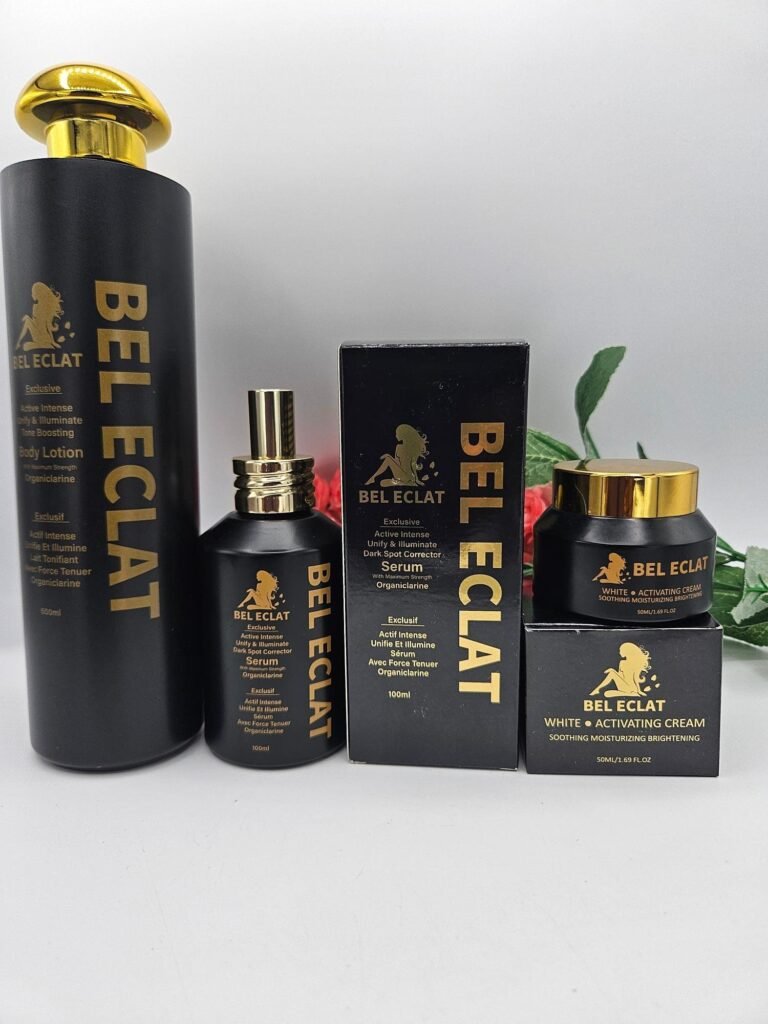 Lait, serum ET Creme visage Bel Eclat visage et corps pour un teint étincelant