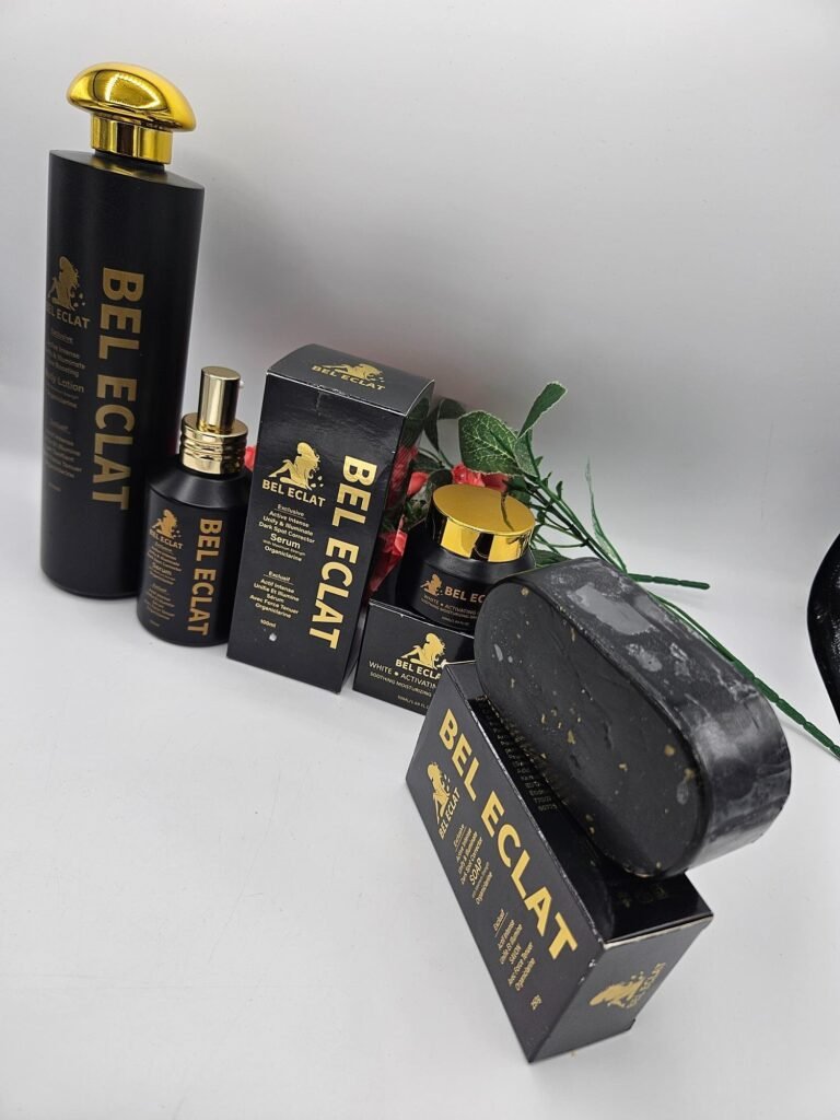Lait, Savon, serum ET Creme visage Bel Eclat visage et corps pour un teint étincelant
