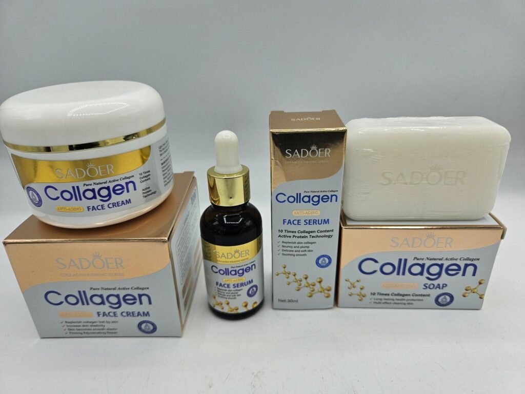 Mini Gamme collagen visage rajeunissante ,hydratante, efficace savon + creme + serum