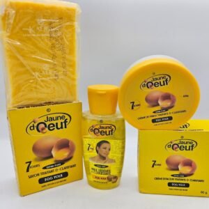 Jaune d'Oeuf Savon Crème visage Et Huile anti taches concentré clarifiant et efficace