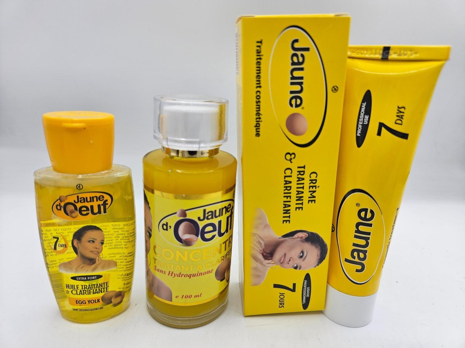 Jaune d'Oeuf huile, concentré 100ml et creme tube clarifiant 3pcs