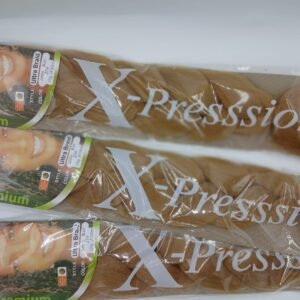 3 Pieces X-pression premium Ultra Braid jumbo braid synthetique. couleur  A37 et 100g 60cm