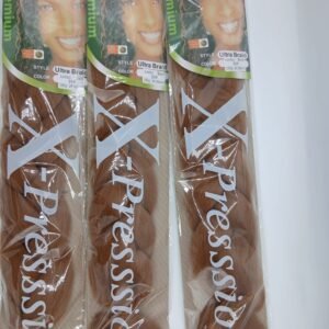 3 Pieces X-pression premium Ultra Braid jumbo braid synthetique. couleur A37 et 100g 60cm