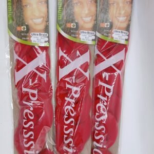 3 Pieces X-pression premium Ultra Braid jumbo braid synthetique. couleur  A12 et 100g 60cm