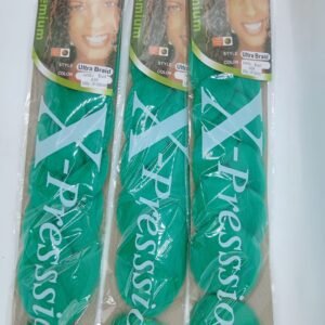 3 Pieces X-pression premium Ultra Braid jumbo braid synthetique. couleur  A24 et 100g 60cm